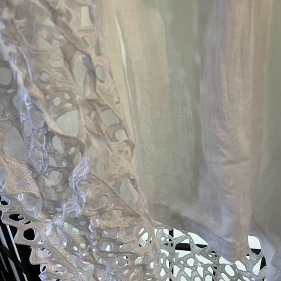 BOSTON PROPPER S Maxi Dress Boho Fairy Core Beach Core Lace Overlay light weight - Picture 5 of 7